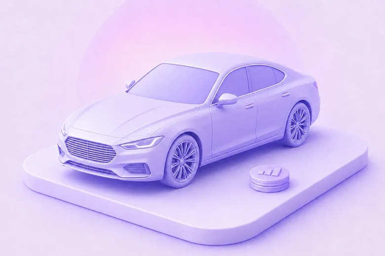 3D illustration of a modern luxury car