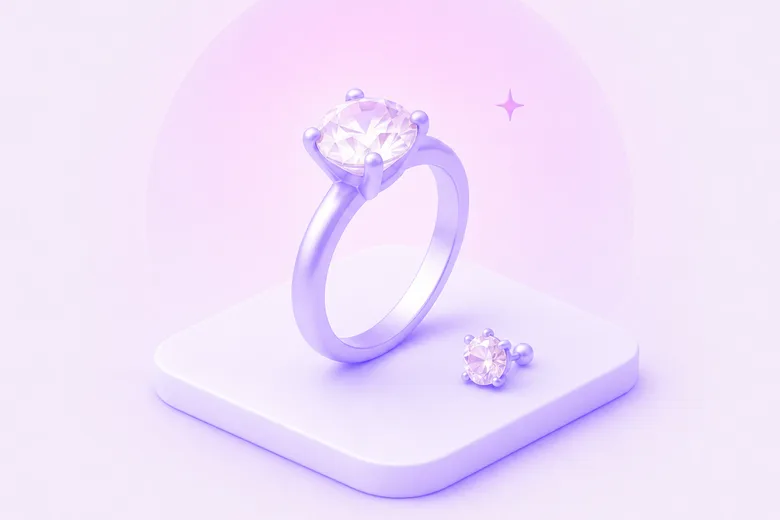 3D illustration of fine jewellery