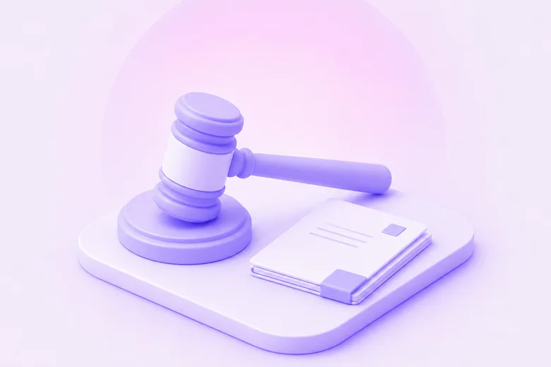 3D illustration representing litigation funding
