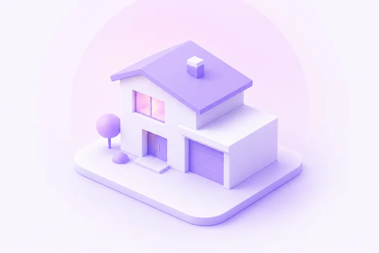 3D illustration of a house