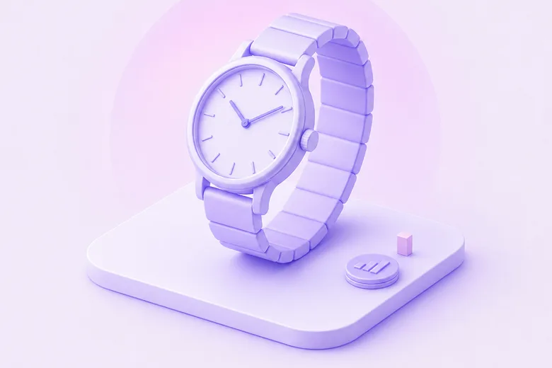 3D illustration of a luxury watch